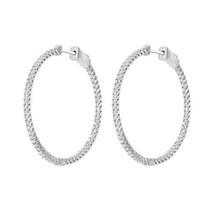 Trellis Diamond Hoops