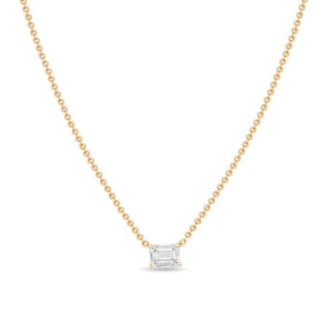 Emerald Cut Diamond Necklace