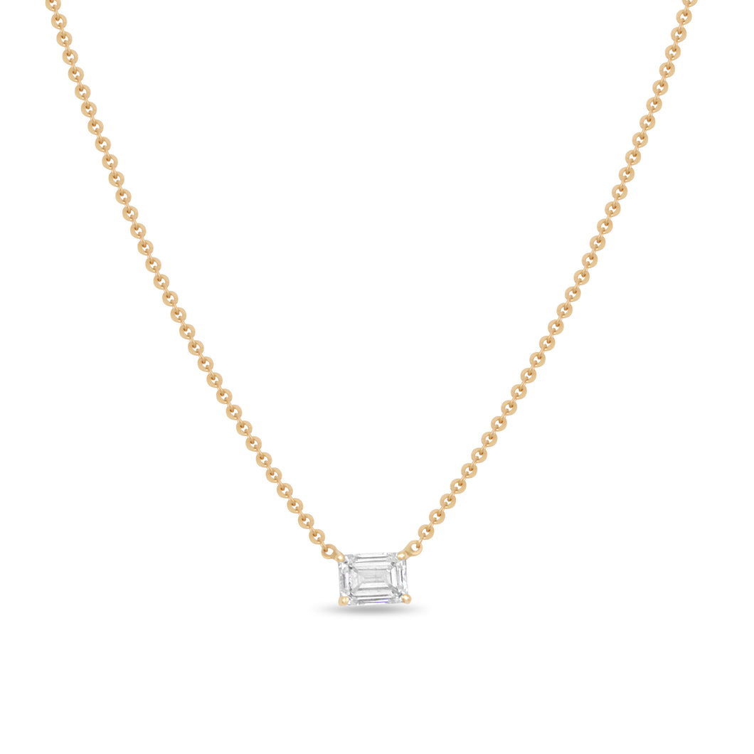 Emerald Cut Diamond Necklace