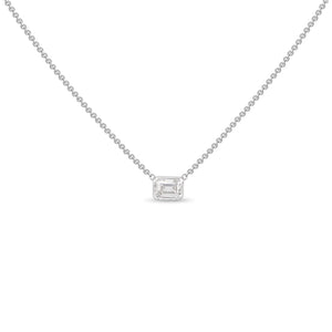 Emerald Cut Diamond Necklace