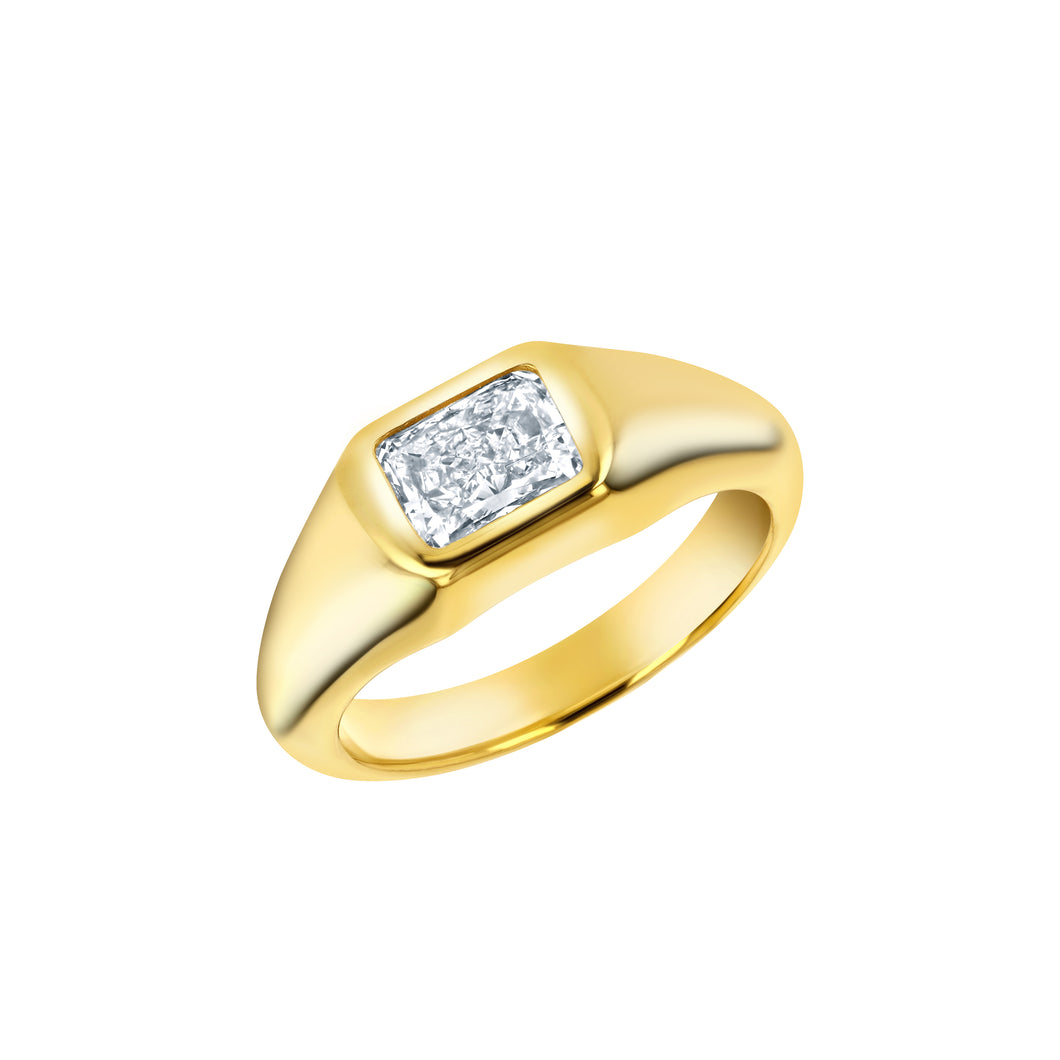 Diamond signet ring